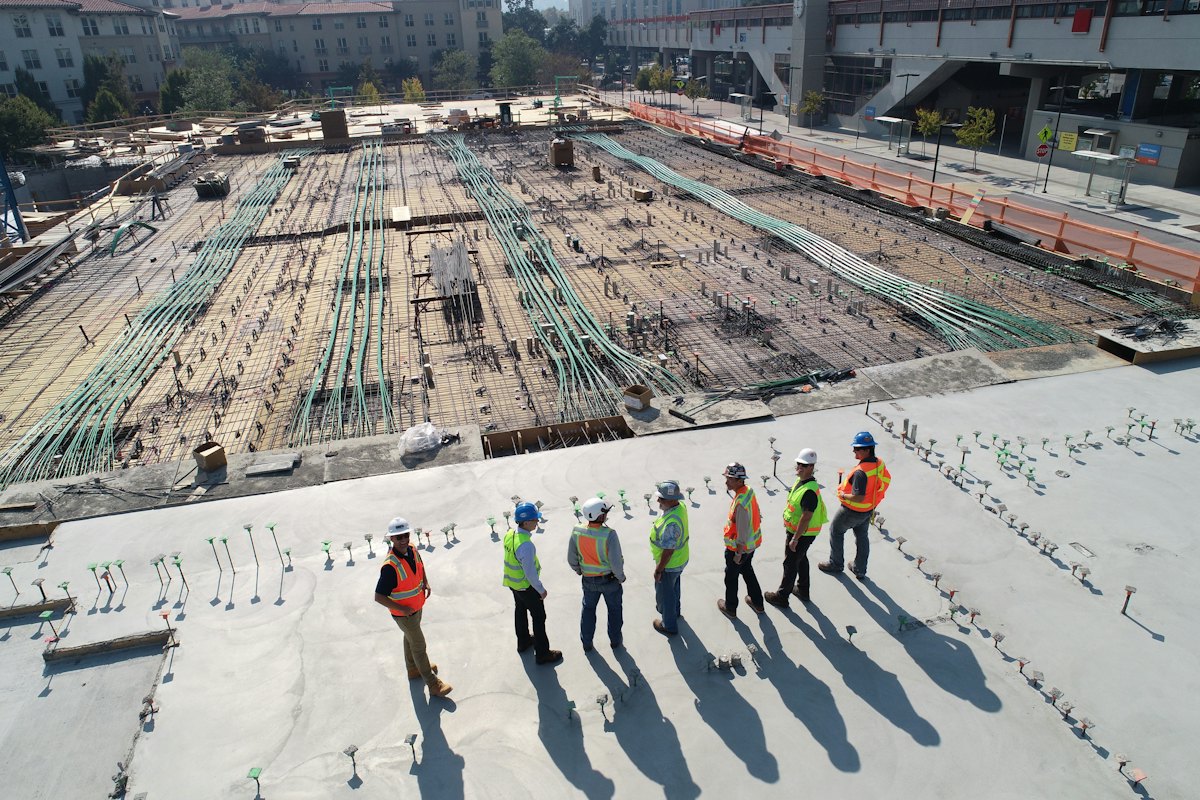 Commercial slab pour